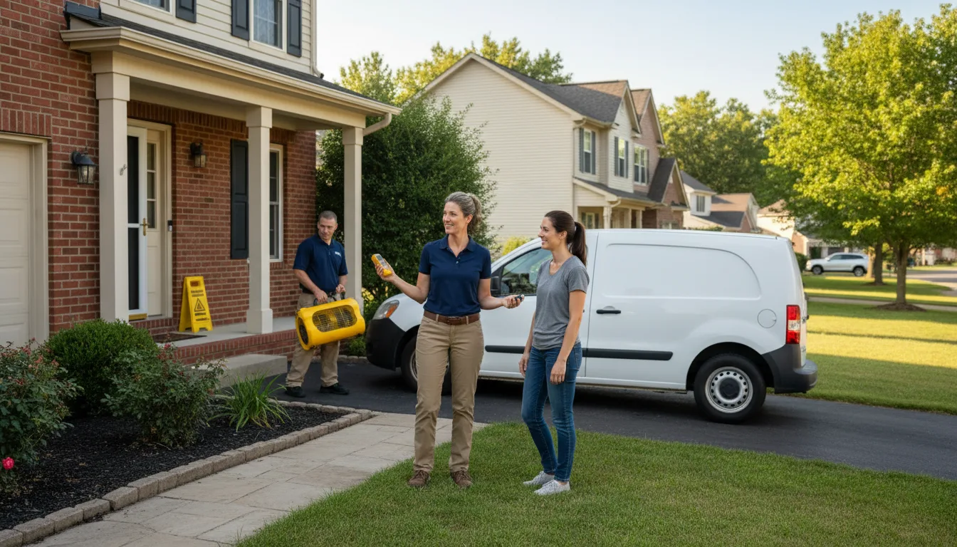 Residential water damage restoration in Strang, NE